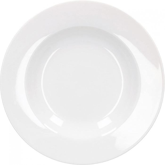 Набір посуду Van Well для 6 осіб: стильний кавовий сервіз з порцеляни, безпечний для миття в посудомийній машині (6 тарілок глибокі 23 см)