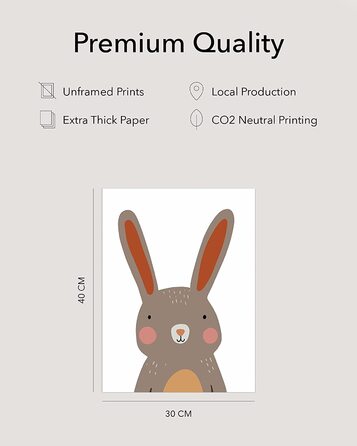 Набір з 6 постерів для дитячої кімнати Hambient: декор для хлопчика та дівчинки, принти для дитячої, декоративні картинки