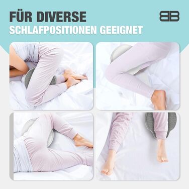 Підтримка для колін та ніг BACK BODYGUARD для тих, хто спить на боці - подушка для ніг та колін з чохлом - подушка для підтримки тіла для дорослих