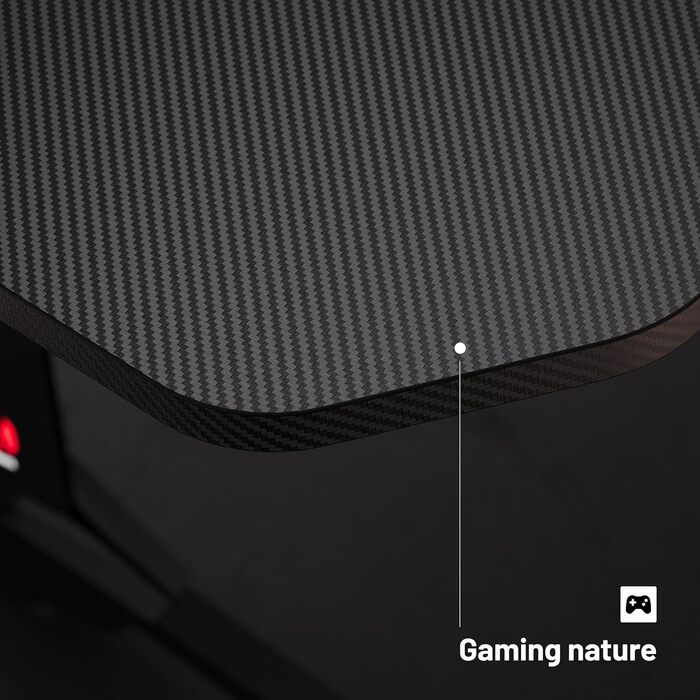 Ігровий стіл Diablo X-Mate 160x75x75 см: карбонова стільниця, підставка для навушників, тримач для напоїв