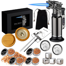 Набір для копчення коктейлів MKNZOME: копчення віскі, коктейлів, вина, кави, м'яса. Ідеальний подарунок на День батька