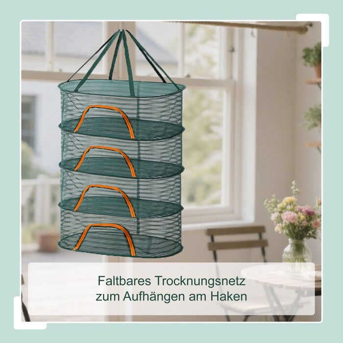 Relaxdays Складане сушильне мереживо овальної форми