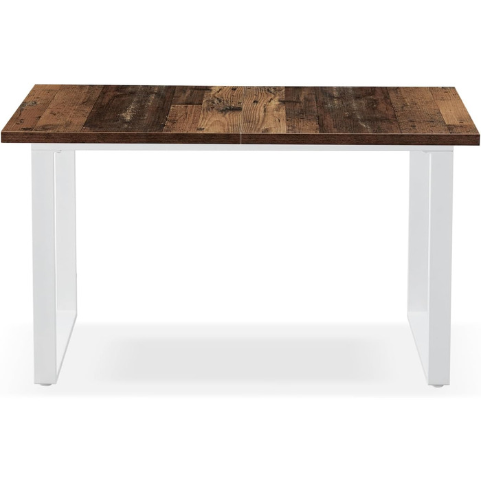 Розсувний обідній стіл Anna B&D home | 120-160 x 80 см, на 4-6 осіб | Скандинавський стиль, Texas-Eiche | Чорне металеве підстав'я, для кухні та їдальні