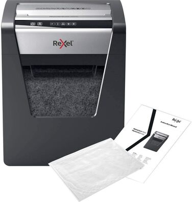 Шредер Rexel Momentum X308: безпечне знищення документів, P3, 10 аркушів, чорний