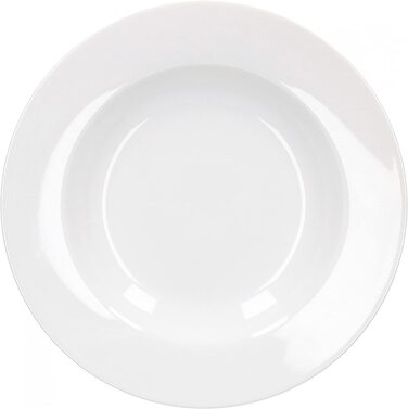 Набір посуду Van Well для 6 осіб: стильний кавовий сервіз з порцеляни, безпечний для миття в посудомийній машині (6 тарілок глибокі 23 см)