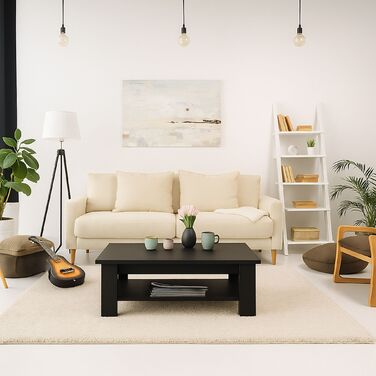 Зручний журнальний столик Relaxdays з нижньою полицею