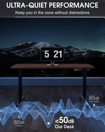 Електричний стіл-трансформер з регулюванням висоти та кабельною масою (чорний)