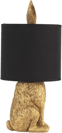 Настільна лампа Clayre & Eef з абажуром 60Вт 20x45 см золотисто-чорна