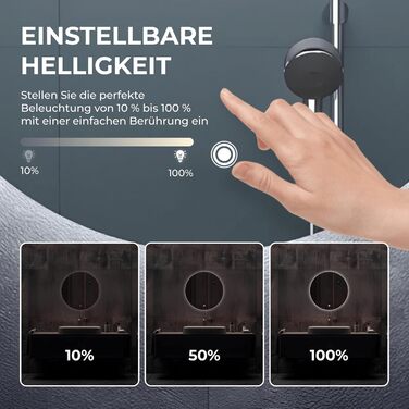 Дзеркало для ванної кімнати BR Bringer LED Round 80см з підсвічуванням, антизапарюванням, димуванням, 3 кольори світла, сенсорне управління та функція пам'яті (BRRS201)