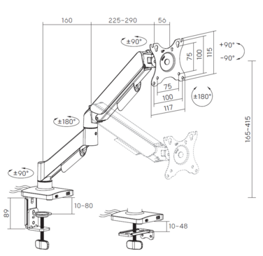 Настільне кріплення для монітора OfficePro MA511B
