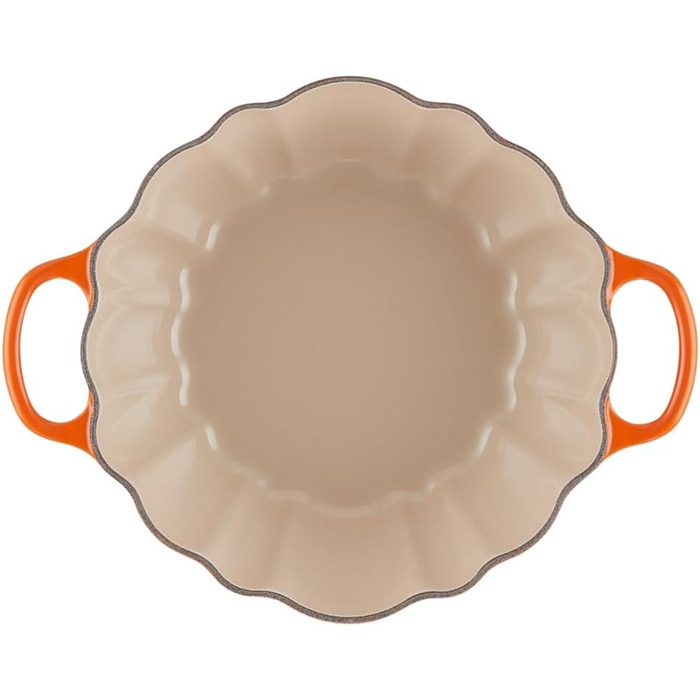 LE CREUSET Cocotte 24 см - кокотниця з емальованого чавуну, оранжевий колір (Vulcanico)