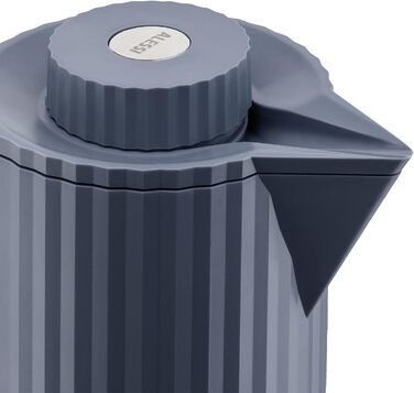 Термос Alessi Plissé MDL12 G - дизайн-термос з подвійними стінками, 1 л, сірий