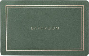 Супер вбираючий килимок для підлоги, швидковисихаючі Килимки для ванної, вбираючі домашні Килимки для ванної, нековзні гумові підлоги, легко миються, простий килимок для ванної (50 * 80 см, зелений)