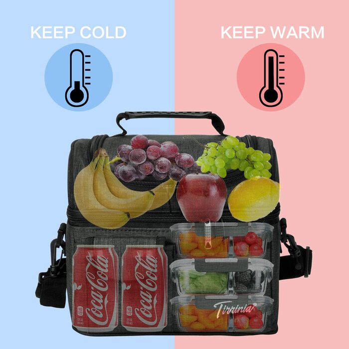 Сумка-холодильник Kato Tirrinia для чоловіків, сумка-холодильник для роботи, маленька сумка-холодильник для пікніка, для фітнесу, 10 л, герметичне подвійне відділення, м