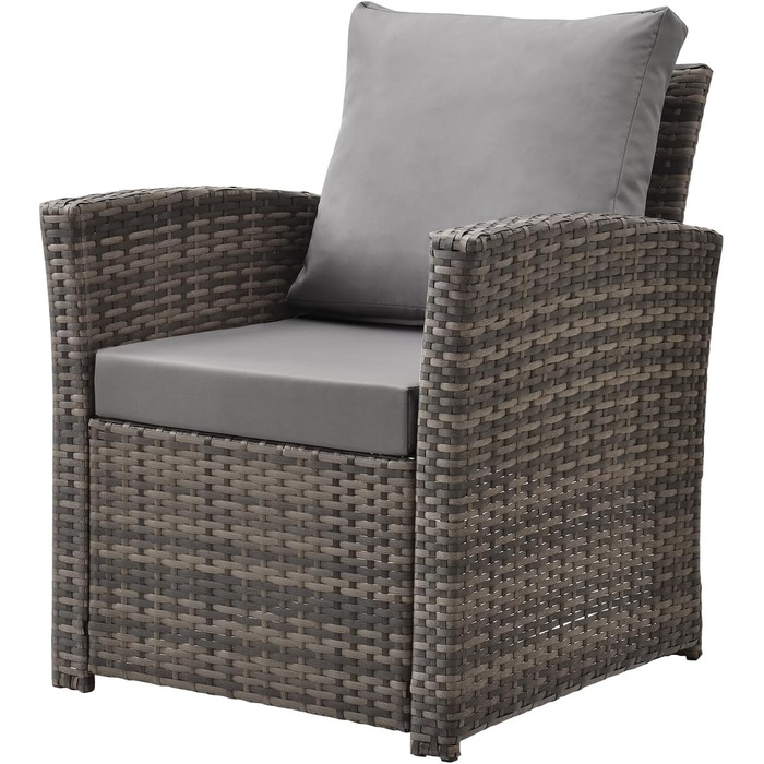 Набір садово-розсудних меблів SVITA Roma з ротангу (софа, крісло, стіл) - коричневий