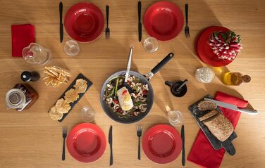 Сковорода Lagostina Tempra Mineral з антипригарним покриттям, діаметр 28 см, ручки з силікону, ефект каменю, для всіх типів плит