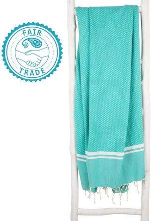 Рушник для хамаму ZusenZomer XXL SOUSSE 100x190 см-рушник для хамаму Фута Пестемаль пляжний рушник для сауни тканина велика і тонка-100 високоякісний бавовняний рушник для хамаму (кольору морської хвилі)