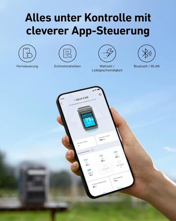 Портативна електростанція Anker SOLIX C300: 288Wh LiFePO4, 300W (макс. 600W), сонячний генератор, 140W швидка зарядка. Для кемпінгу, подорожей, надзвичайних ситуацій. (Сонячна панель опціонально)