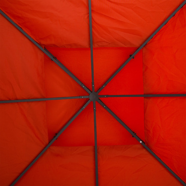 Тент для павільйону 3x3 м, водовідштовхувальний. Заміна тенту для металевого павільйону. Тент для садового павільйону, намет для вечірок, садовий намет. Поліестер, колір: бордовий.