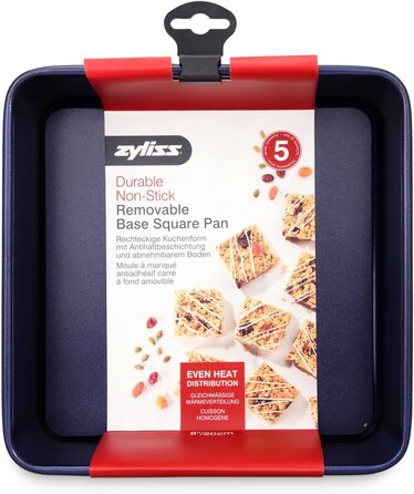 Форма для випічки Zyliss E980194 Springform, з антипригарним покриттям, з вуглецевої сталі, темно-синього кольору, з плоскою основою, для маленьких тортів, з гарантією 5 років