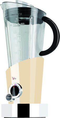 Електричний міксер для молочних коктейлів та смузі, включаючи функцію криголама, 4 швидкості, місткість 1,5 л, 500 Вт, інноваційний дизайн (вершки)