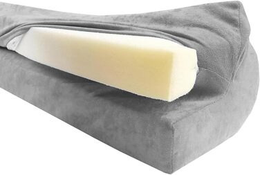 Захист для ліжечка дитячого бортик-подушка від випадання (120 см, сірий)