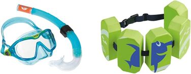Дитяча маска для плавання Aqua Lung Sport з плавальним поясом Sealife зелена