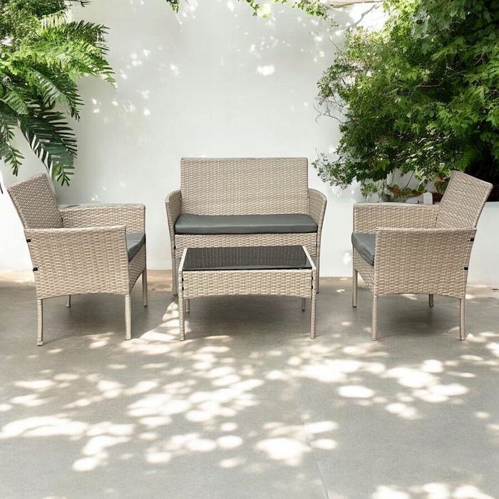 Комплект садових меблів із техноротанга MTG Trade Group, бежевий, 4 предмети