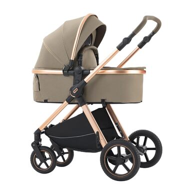 Дитяча коляска Shineey 3 в 1: Buggy, Babybett, Комплект. Легкий, компактний, з алюмінієвим каркасом. Колір: світло-коричневий