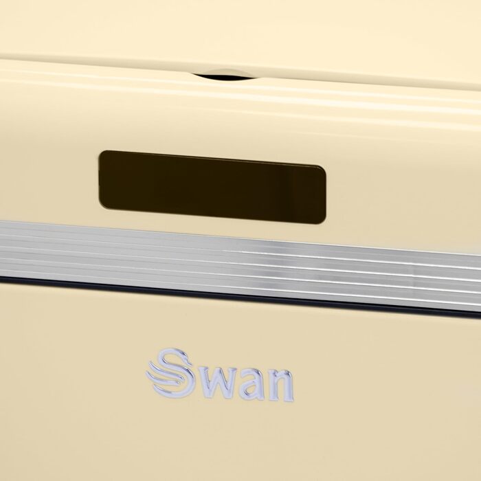 Сміттєве відро Swan Retro SWKA4500CN з автоматичним відкриванням, 45 л, метал, кремовий колір, вінтажний дизайн