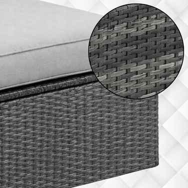 Комплект садових меблів MatMay із пластику, сірий, 4 предмети