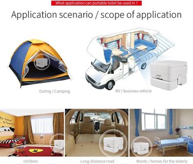 Інноваційна портативна інжекторна туалет Seaflo LIGHTEU 4.75 Gallonen для кемпінгу, дому, трейлера