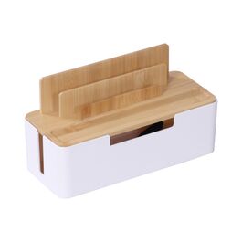 Організатор кабелів Relaxdays з бамбука та кріпленням