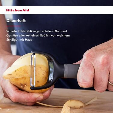 Преса для часнику KitchenAid Softgrip - сірий колір вугілля (Y Peeler)