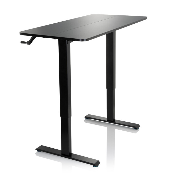 Робочий стіл STAND CR 120 x 60 з ручним регулюванням висоти, чорний колір, hjh OFFICE