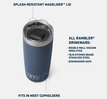 Термос YETI Rambler з кришкою MagSlider, Navy, 10 oz (296 мл)
