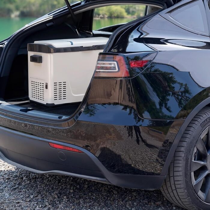 Автомобільний холодильник WOLTU 30л, електричний 12/230V, двозонний, для авто, пляжу, пікніка - білий + адаптер