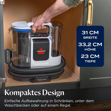 BISSELL SpotClean ProHeat Advanced - професійний мийник килимів та м'яких меблів, 1125W, з кабелем, 3924N