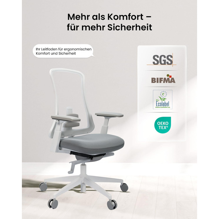 Офісний стілець ProtoArc Flexer Pro: ергономічний, з регулюванням глибини сидіння, сітчастою спинкою та підтримкою попереку - чорний