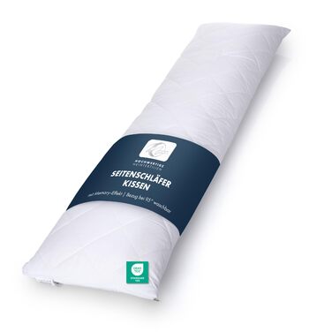 Подушка для сну на боці Moon з наповнювачем з пінополіуретану (Viscoschaum), екстра-жорстка, з ефектом пам'яті, 40x145 см, придатна для прання при 95°C