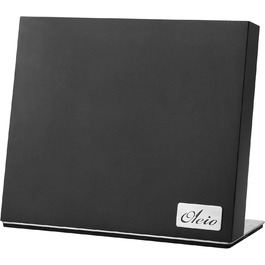 Магнітний тримач для ножів Oleio, чорний. Тримач без ножів з потужним магнітом, нержавіюча сталь, підставка для дамаських та кухонних ножів