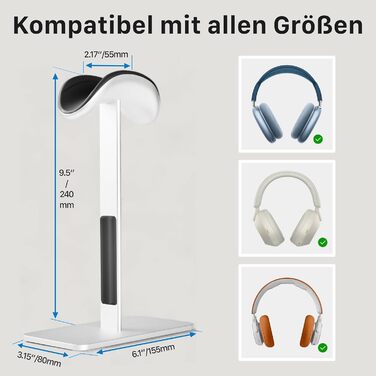 Підставка для навушників AirPods Max, алюміній, з режимом сну, для столу, антиковзаюча, захист від подряпин, сумісна з AirPods Max