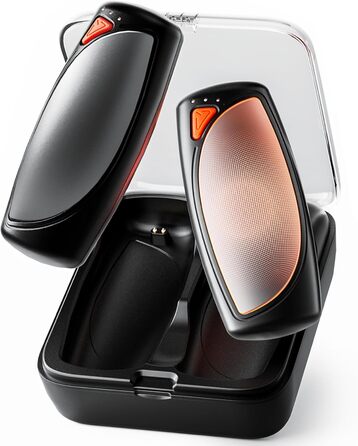 Електричні грілки для рук COTOP, набір 2 шт. з зарядним кейсом 14000 mAh, 3 режими нагріву до 56°C, для катання на лижах, кемпінгу, чорного кольору