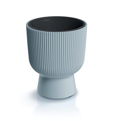 Квітчарня Tymar з підставкою, пластиковий горщик для квітів, великий горщик для рослин (діаметр 40 см, сірий Dbmis)