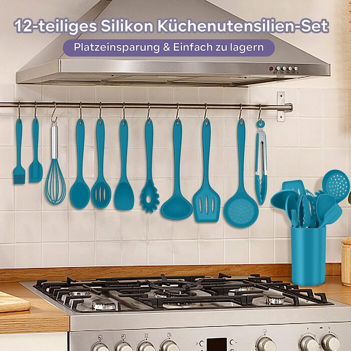 Набір кухонного приладдя Onader 12 предметів синій