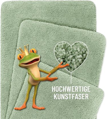 Килимок для ванної кімнати Lind Grün (55 x 65 см) - м'який, антиковзний, пральний