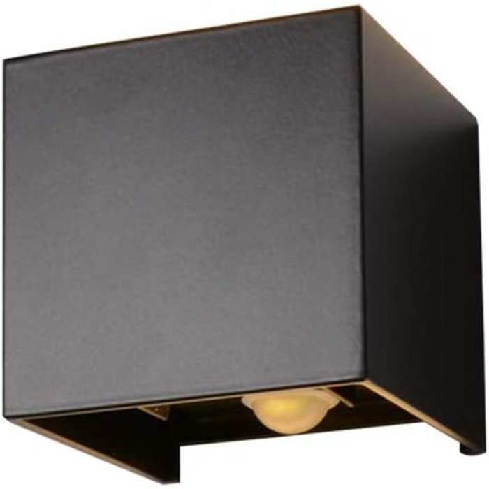 Klighten Зовнішня лампа з датчиком руху 12W, IP65, 3000K тепле біле світло, для внутрішнього та зовнішнього використання, регульований світловий потік, чорний колір