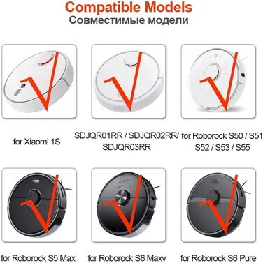 Комплект запасних частин з 25 аксесуарів для Xiaomi Roborock S5 MAX S6 чистий S6 MaxV S5 S6 S60 S65 E2 E4 аксесуари для пилососа, в комплект входять