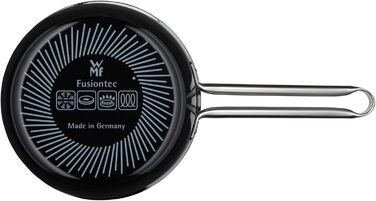 Каструля WMF Fusiontec Essential, 16 см, без кришки, 1,3 л, нержавіюча сталь, високотехнологічна кераміка, стійка до подряпин, без покриття, чорна, Made in Germany