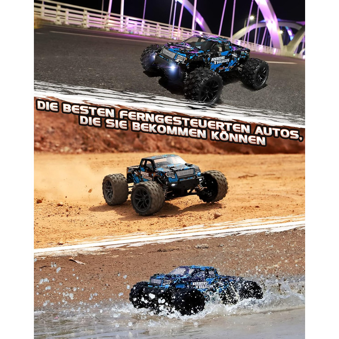 Радіокерований монстр-трак HAIBOXING 1/18 4WD 36 км/год, водонепроникний, 2.4 GHz, RTR з акумулятором 7.4V для дітей та дорослих